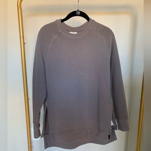 Varley Mae Longline Sweatshirt in Dark Grey